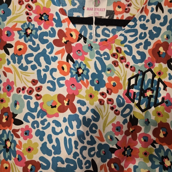 MarleyLilly Sz S/M Colorful Floral Resortwear, Swim Cover-up.  NWT - Picture 9 of 13